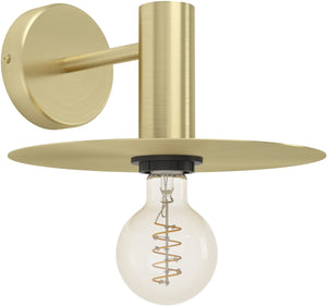 Eglo escandell wandlamp - e27 - 25 cm - goud - staal