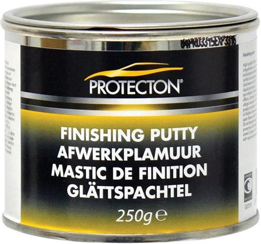 Protecton afwerkplamuur - voor egaliseren van kleine, oppervlakkige oneffenheden - toepasbaar op staal, aluminium, hout polyester - nat of droog schuurbaar - 250gr