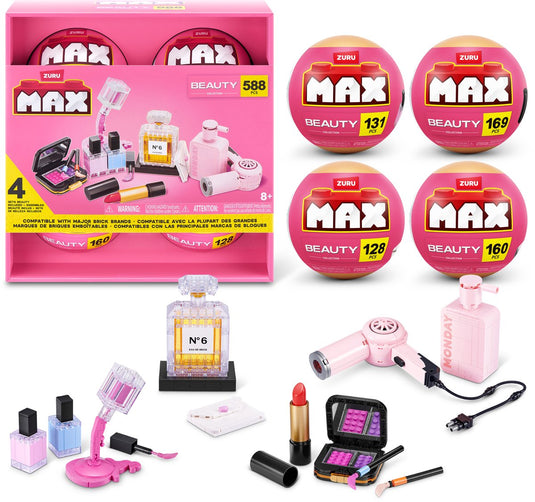 Max zuru beauty bouwset – make-up, parfum beauty collectie – 4 pack