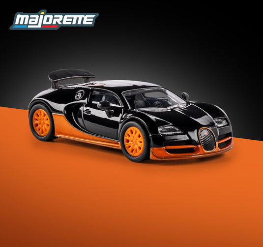 Majorette bugatti veyron 16.4 s.s. '05, zwart oranje ( col.)