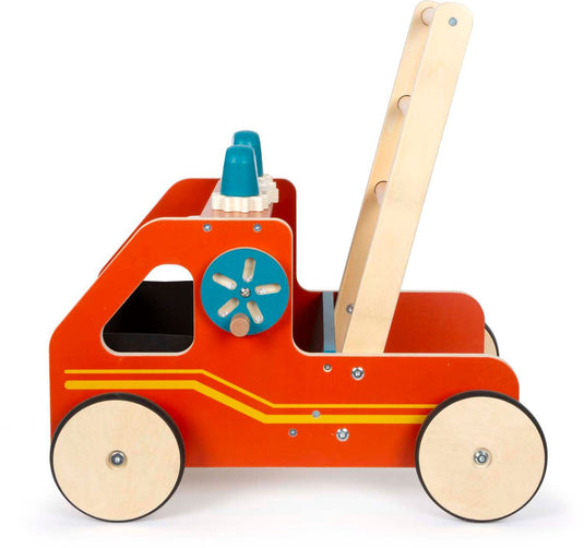 Small foot - houten loopwagen brandweer
