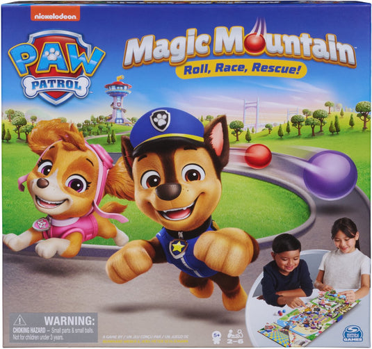 Spin master games paw patrol magic mountain spel - paw patrol-spel met chase, marshall, skye, rubble en meer, makkelijk activiteitenspeelgoed voor kinderen, plezier voor kinderen en gezin, 2-6 spelers