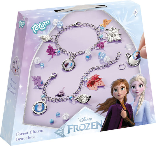 Totum disney frozen bedel armbandjes maken met anna en elsa speelgoed meisjes vanaf 5 jaar - knutselen vriendschapsarmbandjes - forest charm bracelets cadeau tip