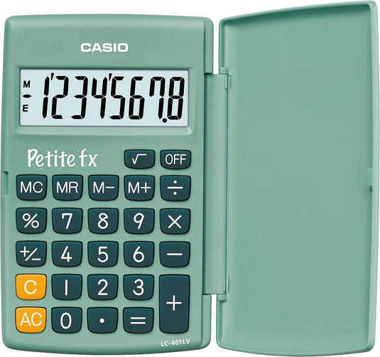 Casio zakrekenmachine petite fx, groen