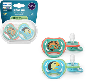 Philips avent ultra air – ademend en lichtgewicht fopspeen (6-18 mnd) – 2 stuks - scf087 11