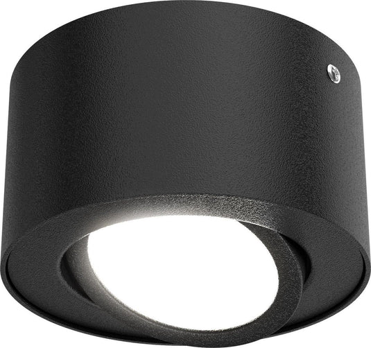 Briloner tube - opbouwlamp - plafondlamp - led 5 w - reflector kantelbaar - 470 lumen - 3.000 kelvin - zwart - ø 9cm