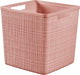 Curver jute opbergmand cube - 17 liter - 270x280x280mm - roze