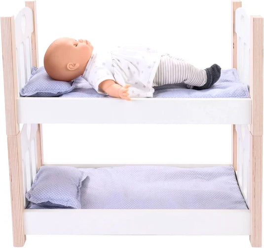 Longfield poppen stapelbed grijs wit