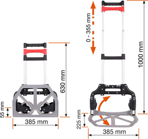 Starx steekwagen - inklapbaar - max 60 kg - aluminium