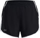 Under armour ua fly by 3'' shorts -blk dames sportbroek - zwart wit reflective