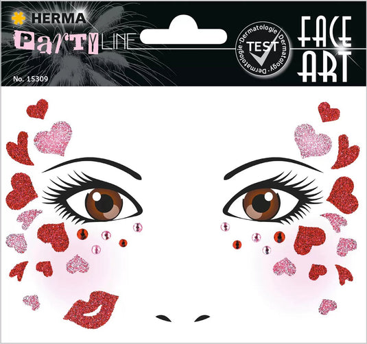 Herma face art sticker love