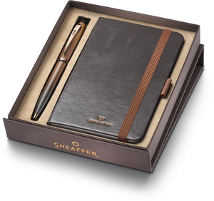 Sheaffer balpen - giftset 100 9374 - coffee edition - met klein notitieboek