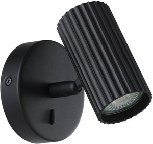 Eglo portillo wandlamp - gu10 - 11 cm - zwart