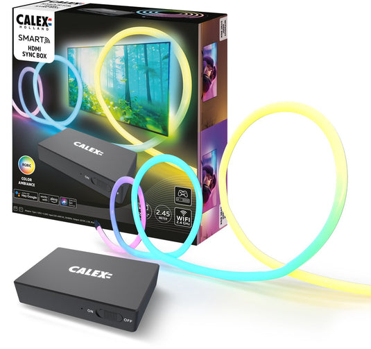 Calex smart hdmi sync box - synchronisatie van verlichting met scherm - voor 55-65 inch tv's - 4k - 60hz