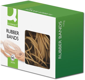 Q-connect 10 stuks grotere elastiekjes 10 mm × 127 mm – rubber elastieken