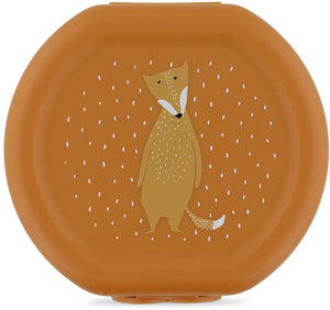 Trixie set van twee snackdoosjes met clip - mr. fox - makkelijk te openen  bpa-vrij  voor school en onderweg