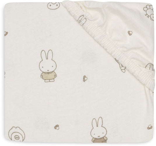 Jollein hoeslaken wieg - 40 50x80 90cm - jersey - miffy family farm