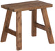 Mica decorations bold houten krukje - bijzettafel of plantentafel - 38 x 29 x 34 cm - gerecycled hout - bruin
