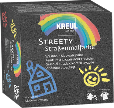Creativ company kreul streety sidewalk stoepverf set 4x120 ml