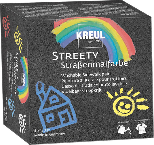 Creativ company kreul streety sidewalk stoepverf set 4x120 ml