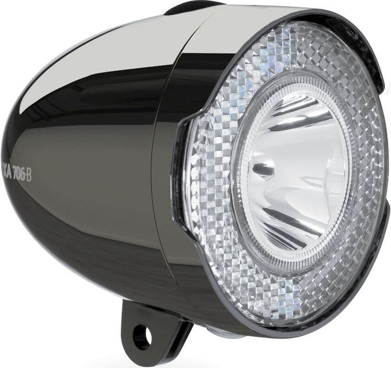 Chargez l'image dans la visionneuse de la galerie, koplamp 706-B Retro 15 lux led batterij chroomzwart
