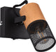 Trio tosh - spot - zwart mat - excl. 1x e14 15w - wandspot met schakelaar - houten elementen