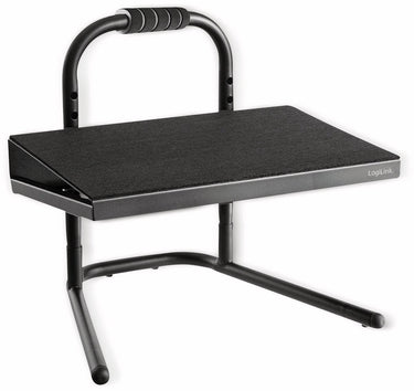 Logilink eo0007 voetensteun (b x d) 400 mm x 339 mm ergonomisch, in hoogte verstelbaar, met schuimstoflaag zwart