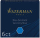 Waterman -vulpeninktpatronen | kort 'internationaal' | serenity blue | 6 stuks