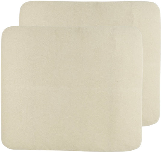 Meyco baby uni aankleedkussenhoes - 2-pack - badstof - soft sand - 85x75cm