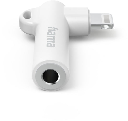 Hama aux-adapter 90° hoekstekker lightning wit