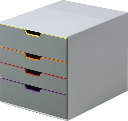 Durable varicolor ladenbox 4 laden grijs