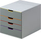 Durable varicolor ladenbox 4 laden grijs