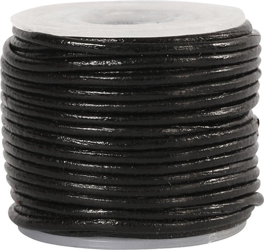 Creativ company leerkoord 1 mm zwart 10 m
