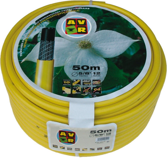Talen tools - tuinslang - getricoteerd - high twist resistant - 1 inch - 50 meter - geel