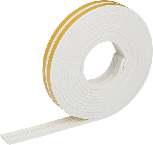 Kinzo tochtstrip e-profiel - set van 2 stuks - 2x 3 meter lang - gemaakt van rubber - zelfklevend voor eenvoudige montage - beschermt tegen tocht en kou - afmeting 19x4 mm - kleur wit