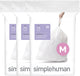 Simplehuman code m afvalzakken - 45 liter - 60 stuks - met trekband - wit