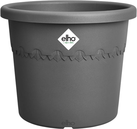 Elho algarve cilindro 48 - bloempot voor buiten - 100% gerecycled plastic - ø 48 x h 29 cm - antraciet