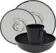 Eurotrail serviesset isla - 16delig - zwart naturel - melamine