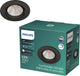 Philips led philips sparkle inbouwspot - dimbaar met dimschakelaar - 5.5w - warmwit licht - zwart