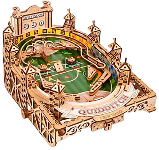 Ugears 3d modelbouw - quidditch™ pinball - harry potter™ - mechanisch bouwpakket hout - educatief speelgoed