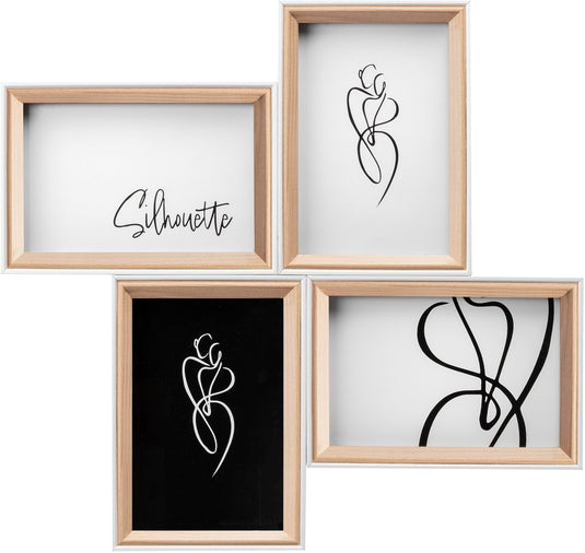 Walther silhouette - houten lijst galerij - fotoformaat 4x10x15 cm - natuur