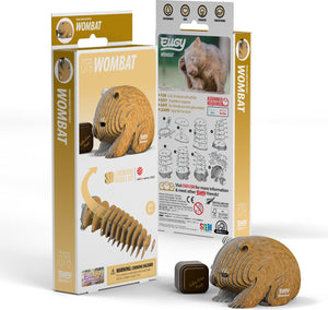 Eugy 3d puzzel - wombat - wilde dieren - duurzaam - verzamel ze allemaal - 6 jaar