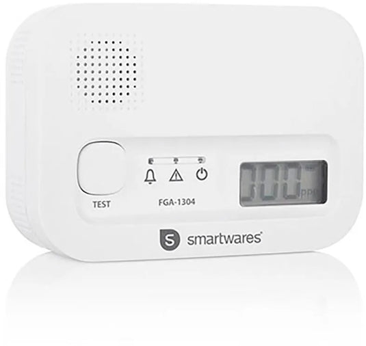 Smartwares fga-13041 - koolmonoxidemelder co melder - 85 db - levensduur 10 jaar - bsi gecertificeerd