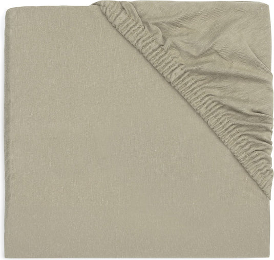 Jollein - hoeslaken jersey 60x120cm - wieg, ledikant, babybed - olive green
