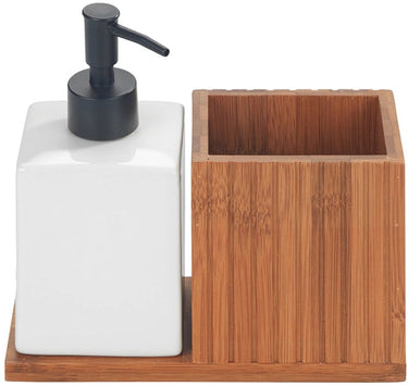 Wenko afwasmiddel en zeep dispenser met afwasborstelhouder - 500 ml