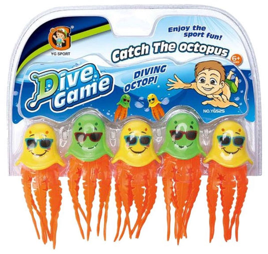 Lobbes speelgoed bv duik speelgoed octopus set - kleurrijke duikfiguren voor in het water.