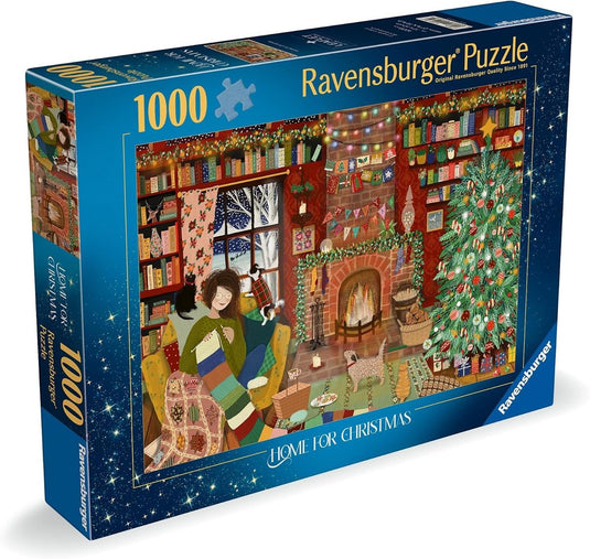 Ravensburger puzzel kerstmis 1000 stukjes home for christmas legpuzzel.