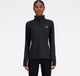 New balance sport essentials space dye 1 4 dames sporttrui - black