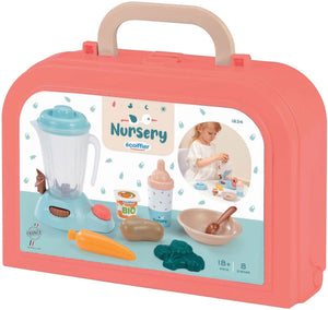 Écoiffier ecoiffier nursery verzorging - baby's voedingsset in koffer - 8dlg.