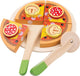 Woet ® houten pizza speelset - snijbare pizza met bord, snijder schep - educatief rollenspel - speelgoedeten - vanaf 2 jaar